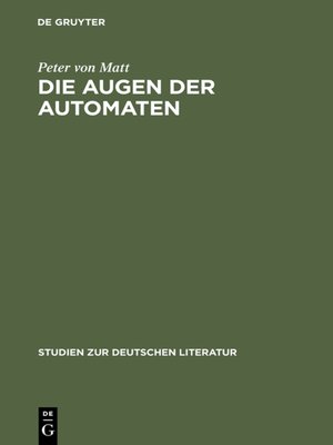 cover image of Die Augen der Automaten